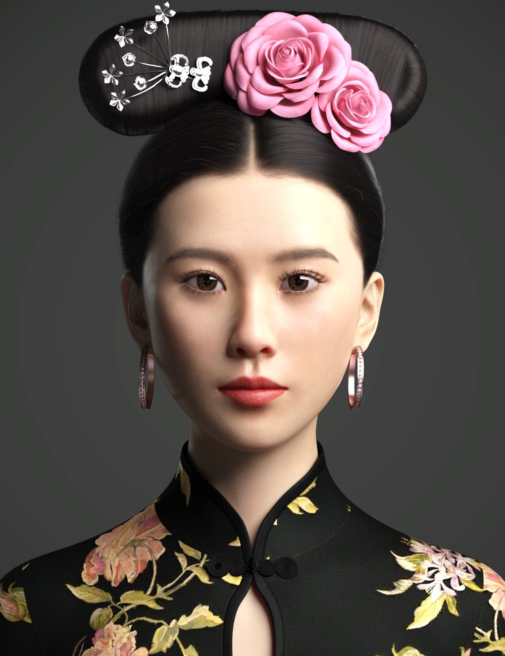 DAZ角色张柏芝Cecilia Lau Character and Hair For Genesis 8 Female(s)